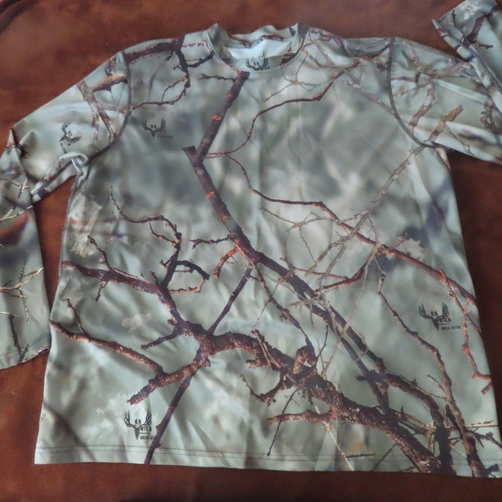 Go Wild Camo Shirt Mens 3XL Long Sleeve Base Layer Inertia Crew rockstar Hunting